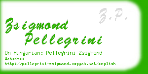 zsigmond pellegrini business card